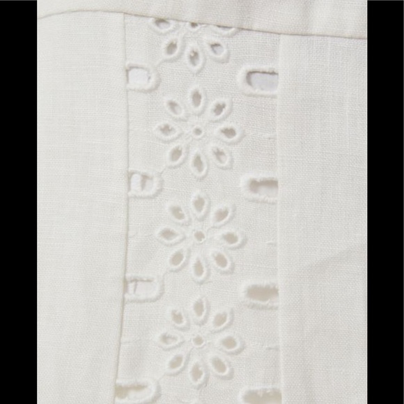 NWT Reiss Clarice Linen Broderie Midi Dress in Ivory - Picture 5 of 10